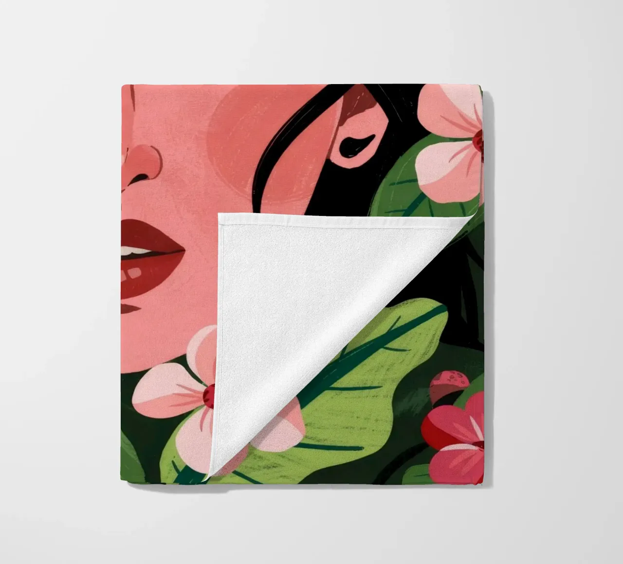Lush Floral Enchantment beach towel by Silent Hue