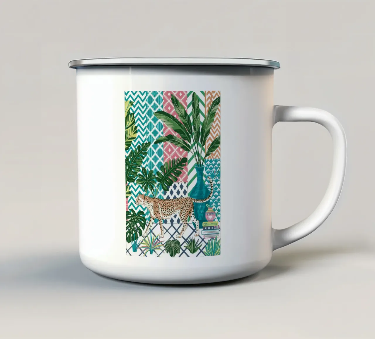Maestà floreale della giungla tazza in smalto da Silent Hue