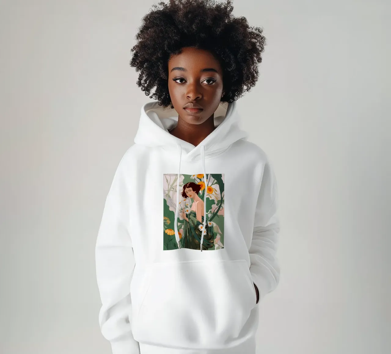 Grazia floreale eterea felpa con cappuccio da Silent Hue