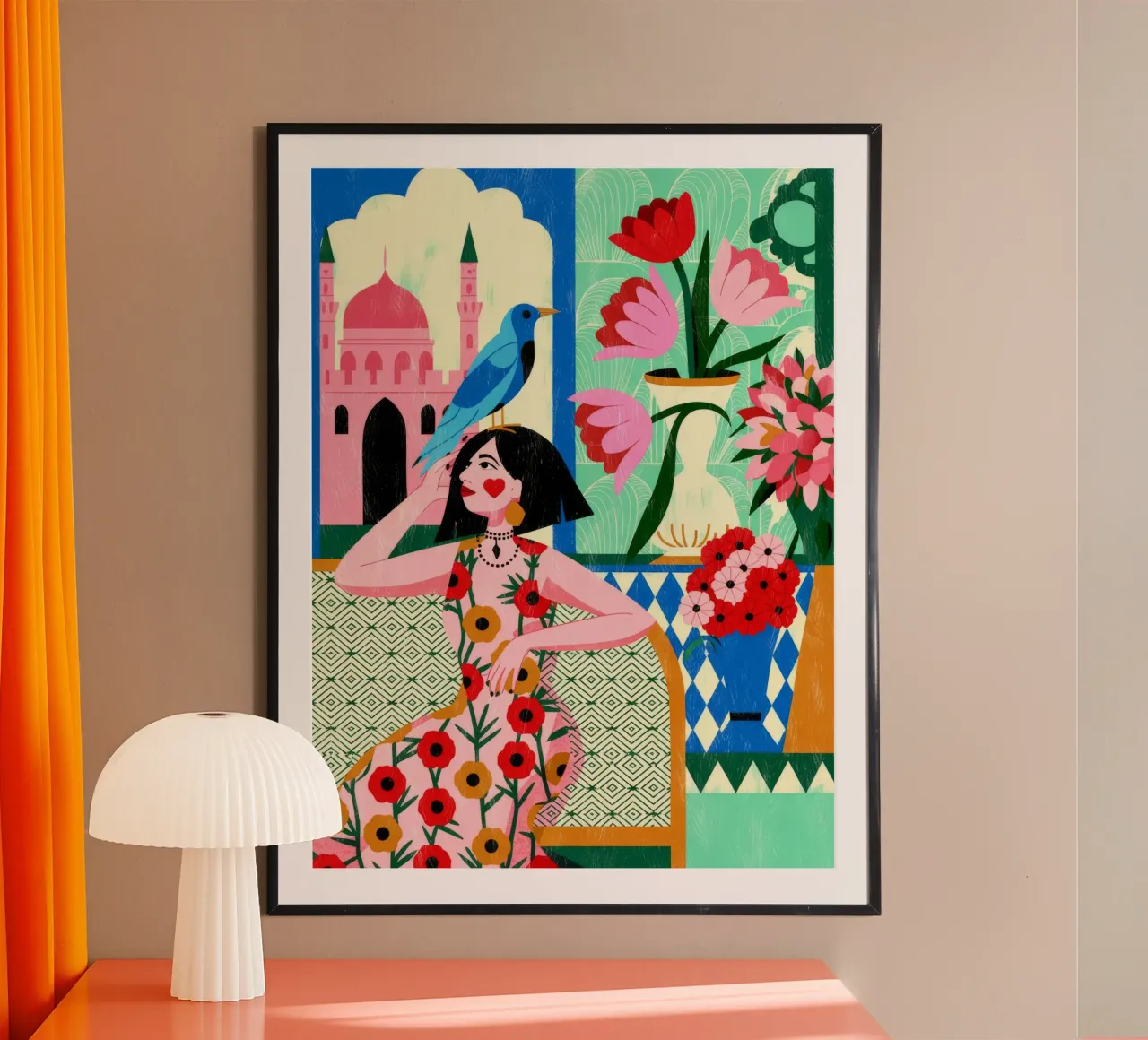 La beatitudine dei giardini esotici poster con telaio in alluminio da Silent Hue
