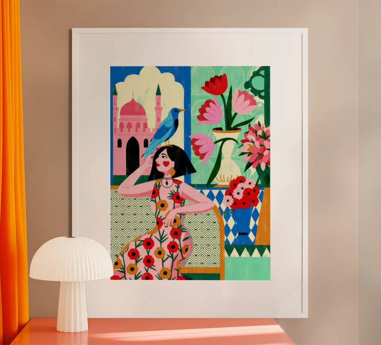 La beatitudine dei giardini esotici poster con telaio in alluminio da Silent Hue