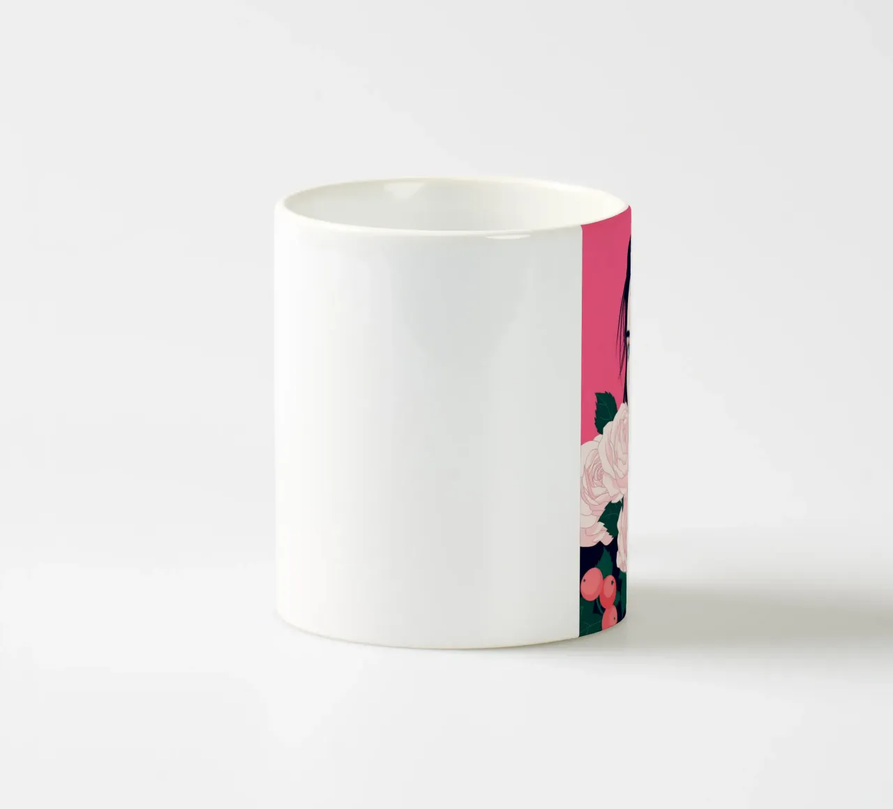 Rosenblüten Eleganz Keramik Tasse von Silent Hue