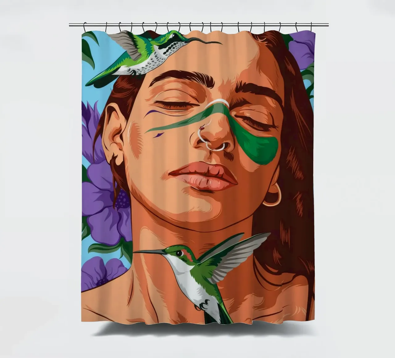 Nature's Embrace shower curtain by Silent Hue