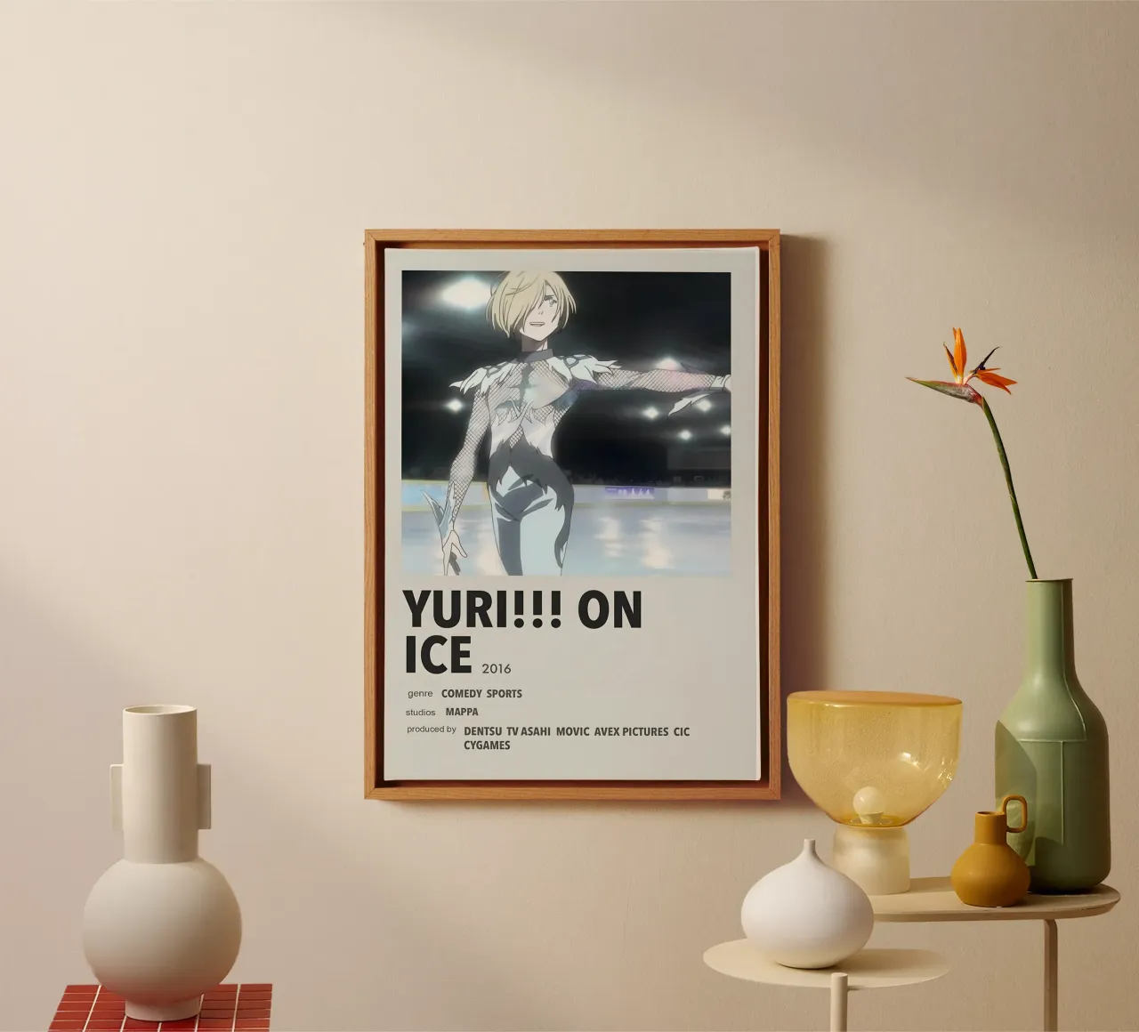 YURI!!! ON ICE  2016 tela con Cornice a cassetta da Totoya