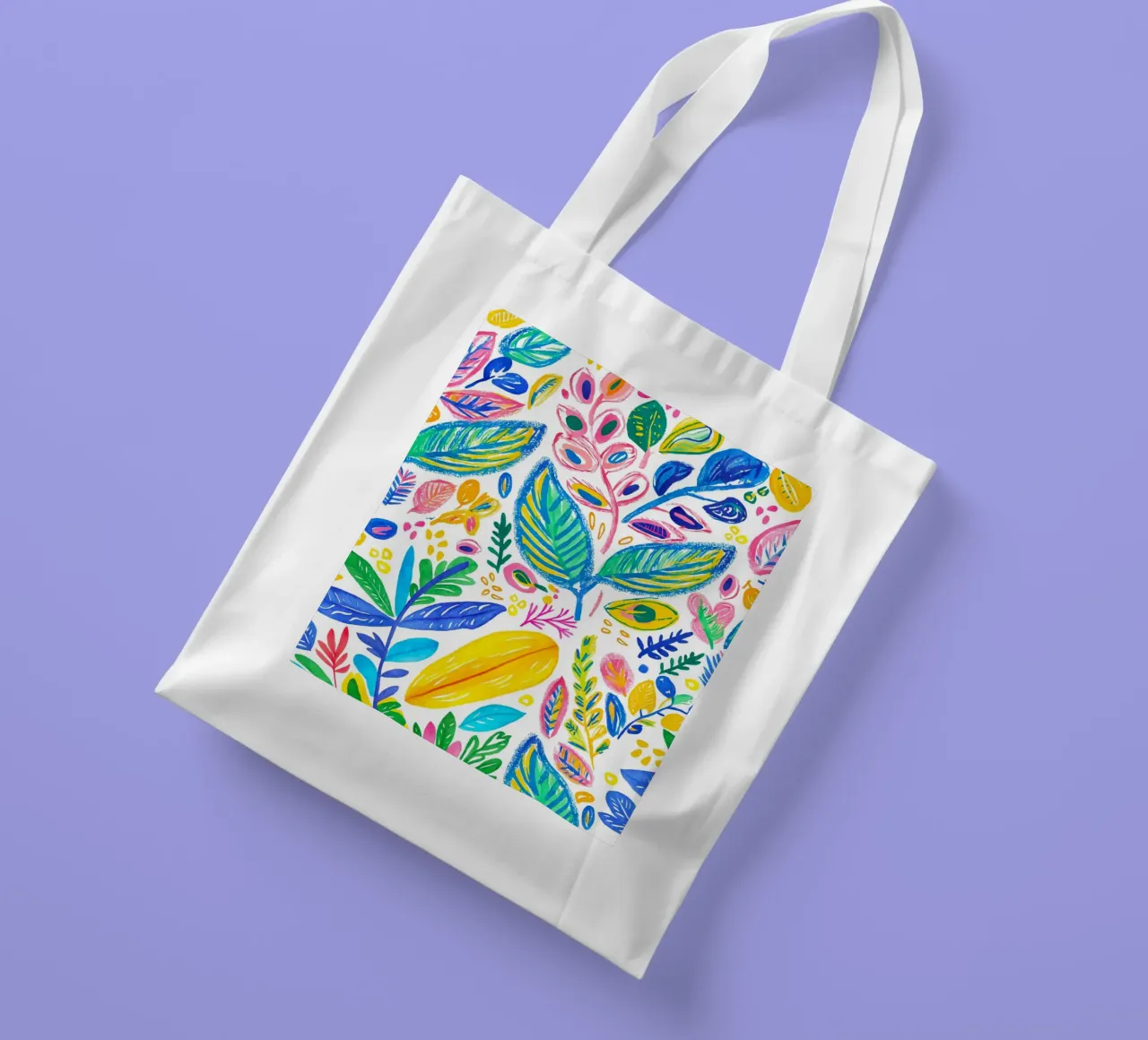 Bold Pop Doodle Botanical Summer Vibes borsa in juta da Andrea Haase Modern Home