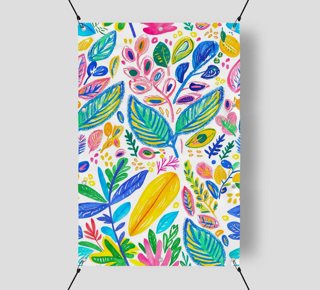 Bold Pop Doodle Botanical Summer Vibes telo in pvc da Andrea Haase Modern Home