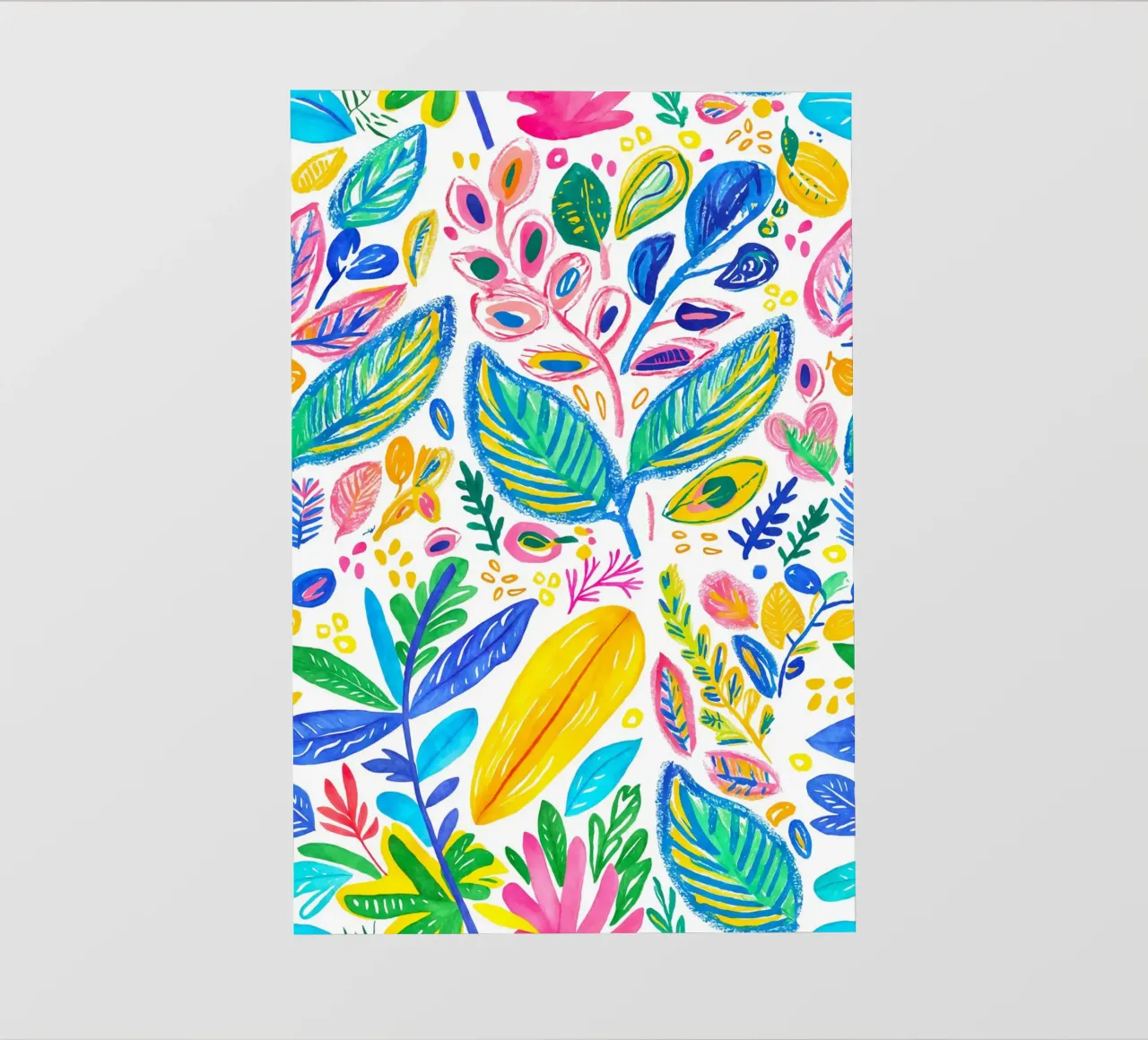 Bold Pop Doodle Botanical Summer Vibes telo in pvc da Andrea Haase Modern Home