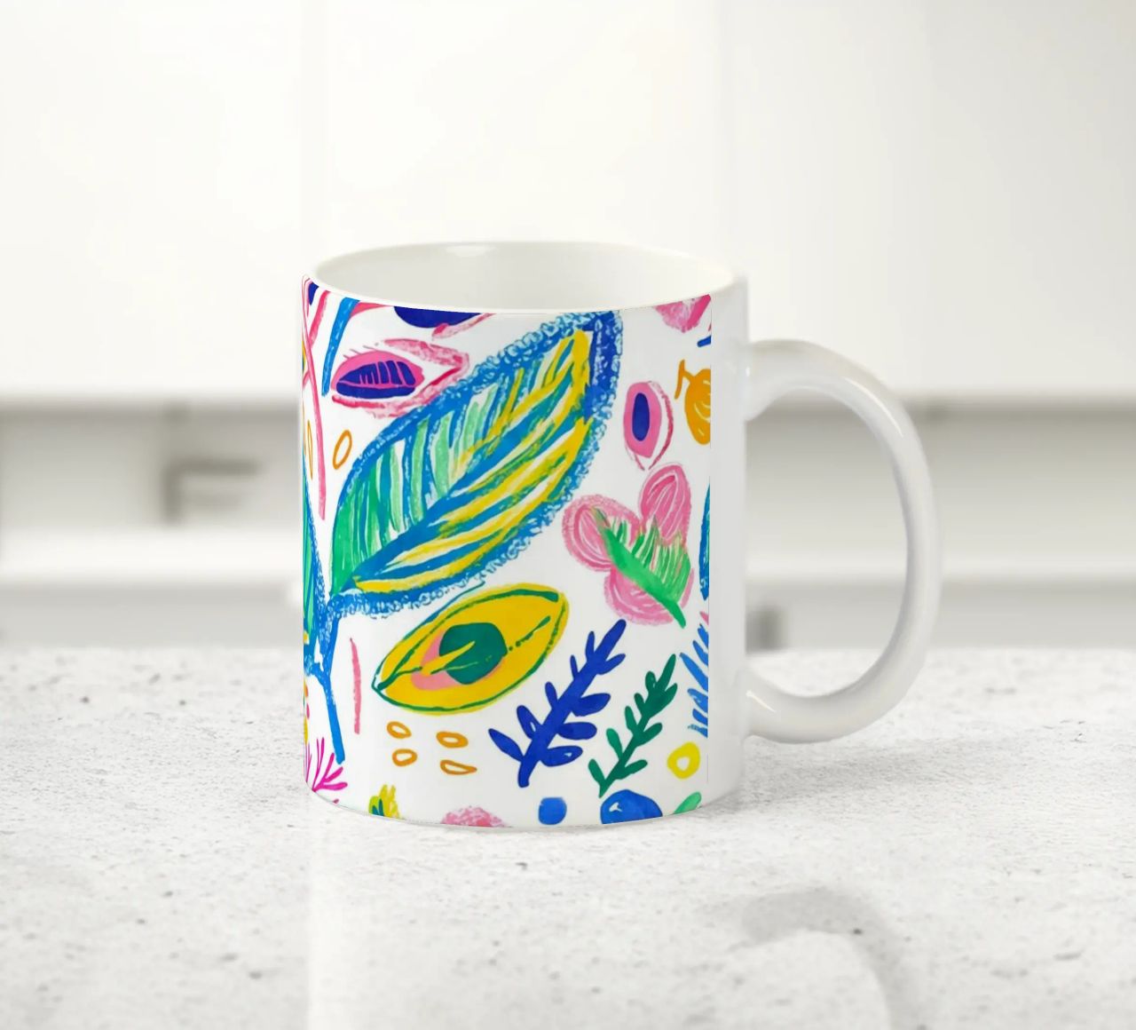 Bold Pop Doodle Botanical Summer Vibes tazza in ceramica da Andrea Haase Modern Home
