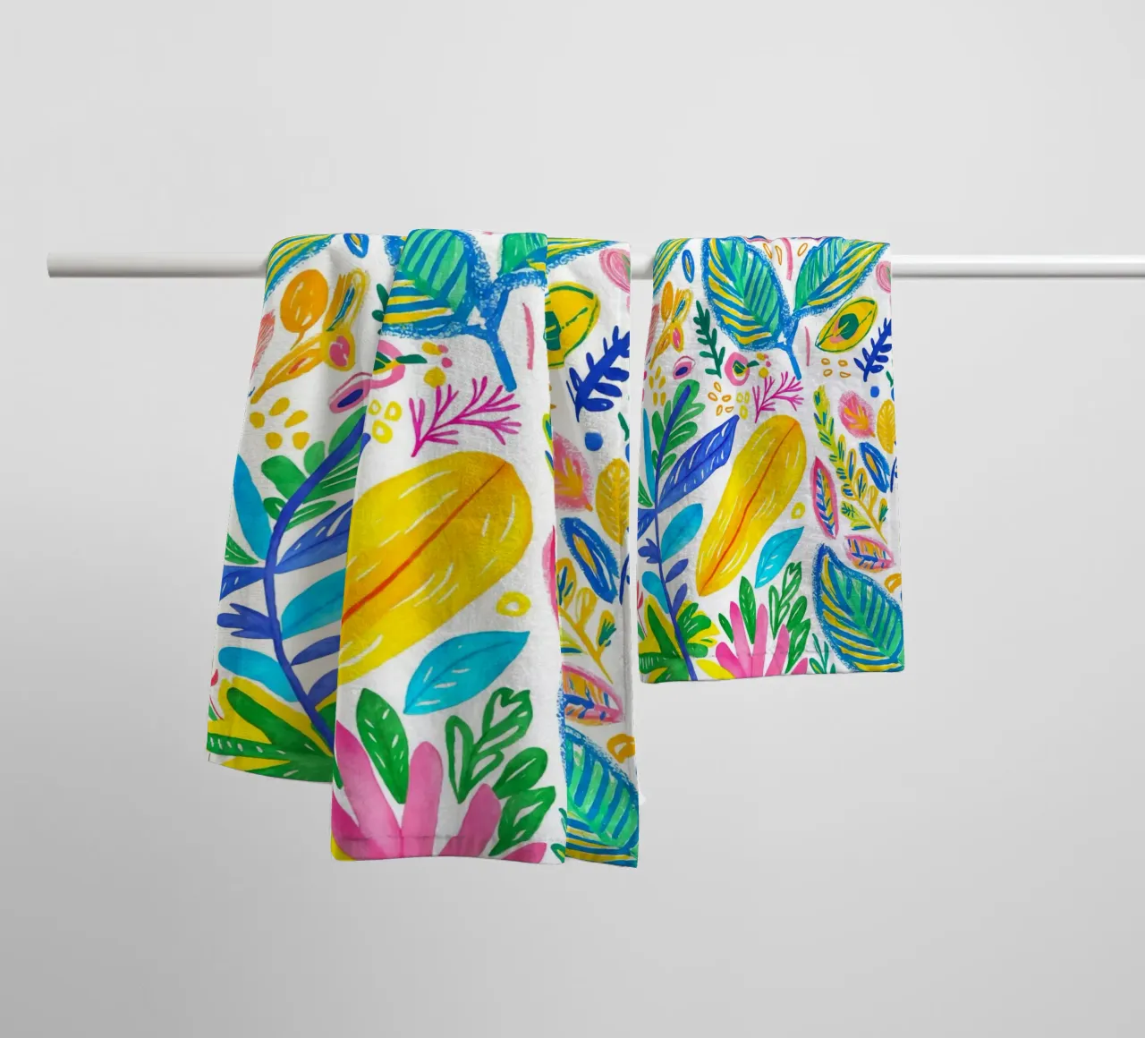 Bold Pop Doodle Botanical Summer Vibes asciugamano da bagno da Andrea Haase Modern Home