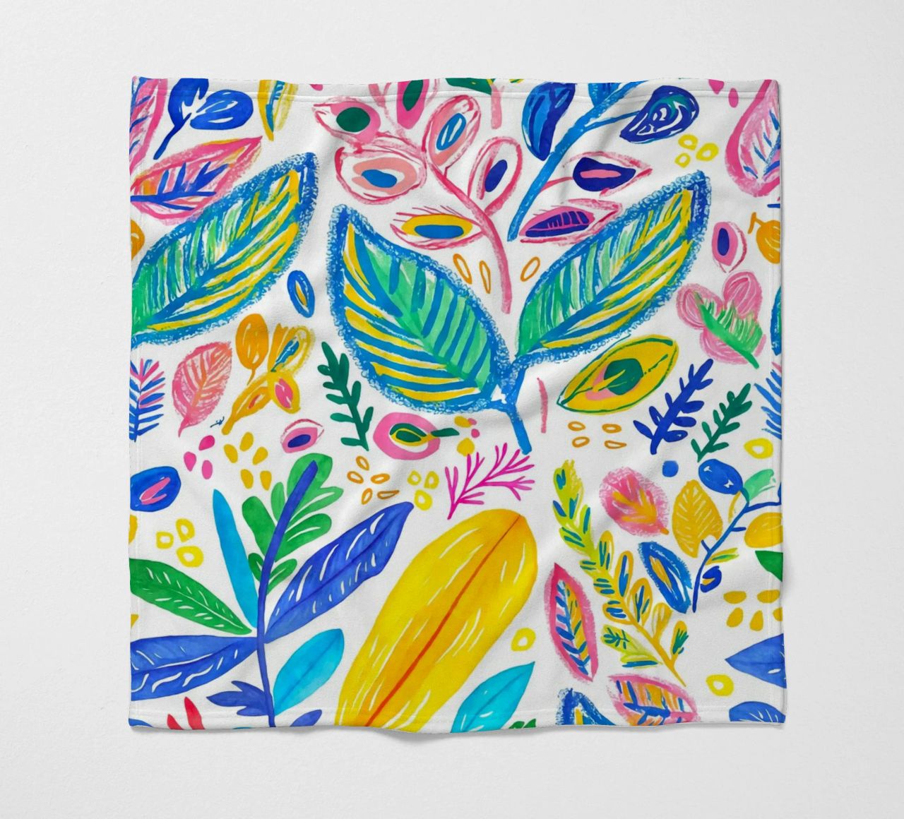 Bold Pop Doodle Botanical Summer Vibes coperta in pile da Andrea Haase Modern Home