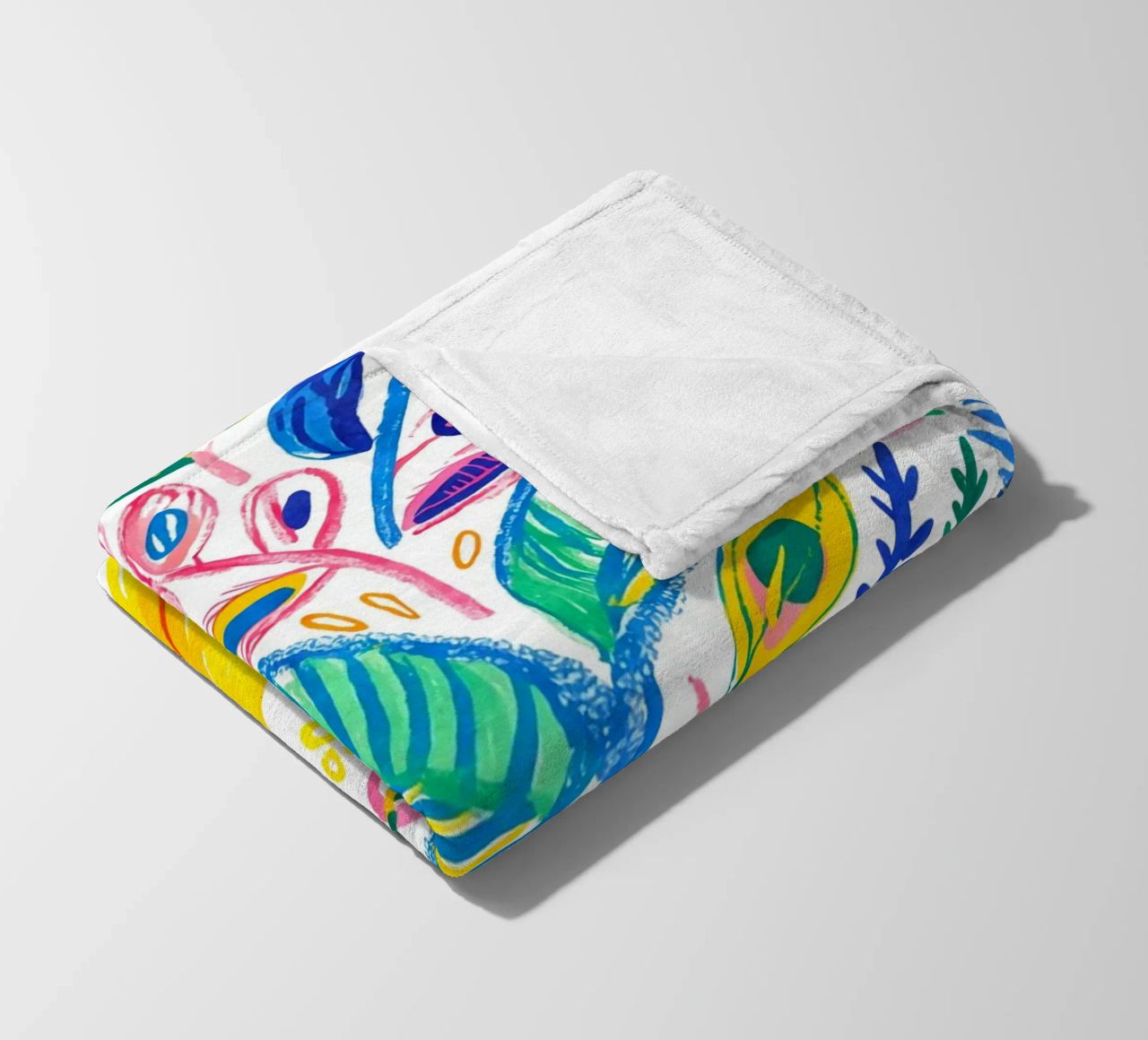 Bold Pop Doodle Botanical Summer Vibes coperta in pile da Andrea Haase Modern Home