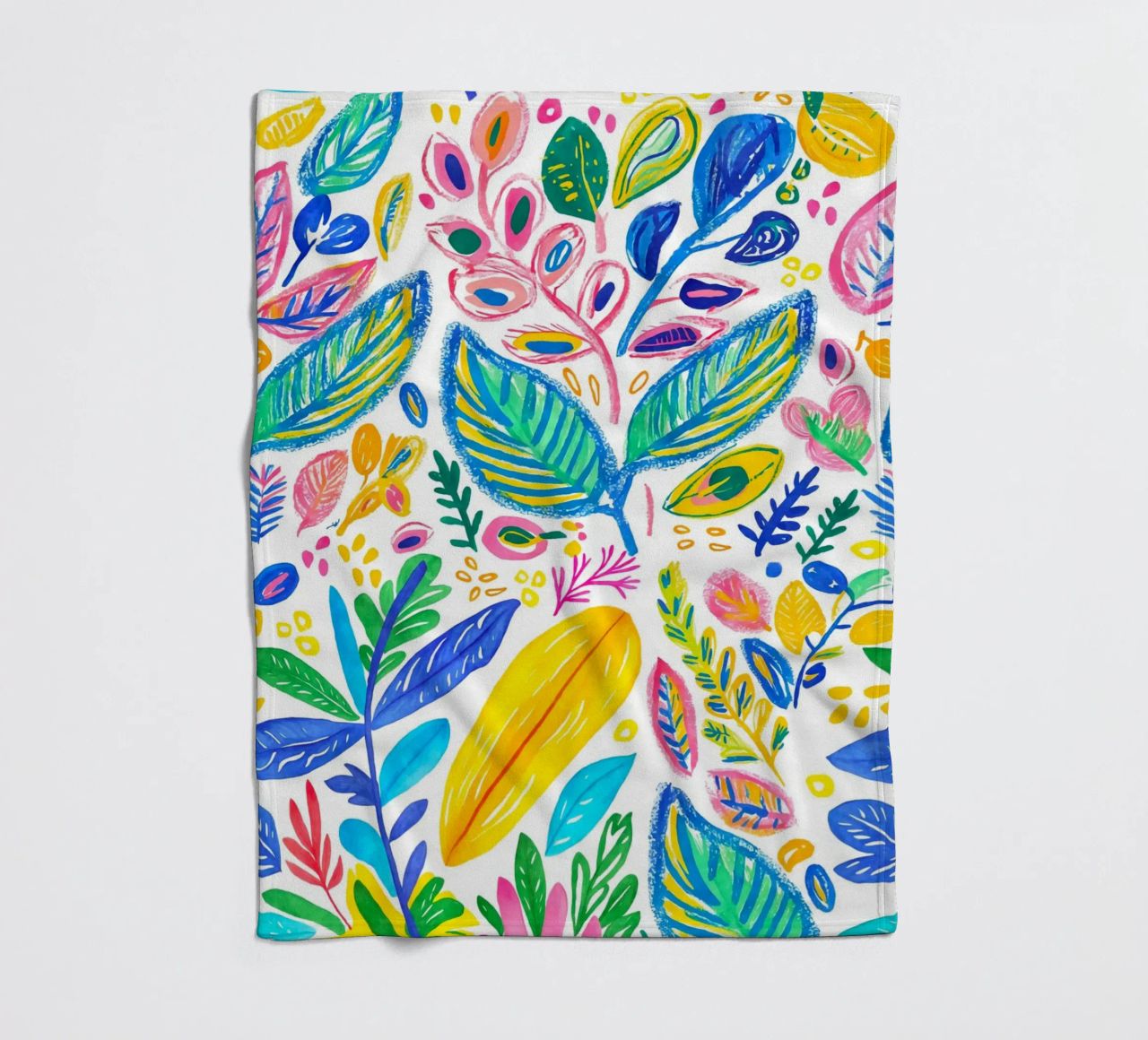 Bold Pop Doodle Botanical Summer Vibes coperta in pile da Andrea Haase Modern Home