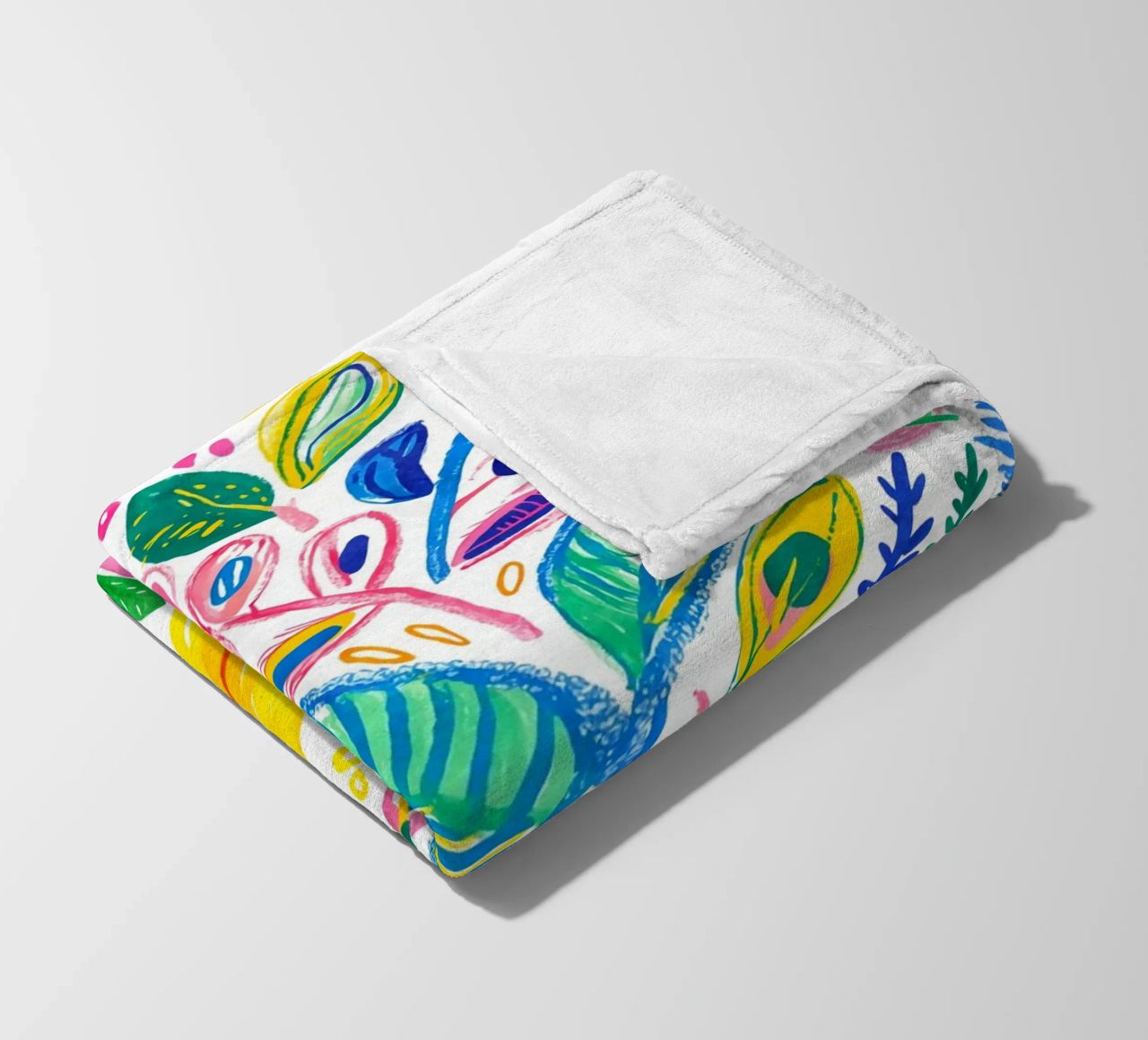 Bold Pop Doodle Botanical Summer Vibes coperta in pile da Andrea Haase Modern Home
