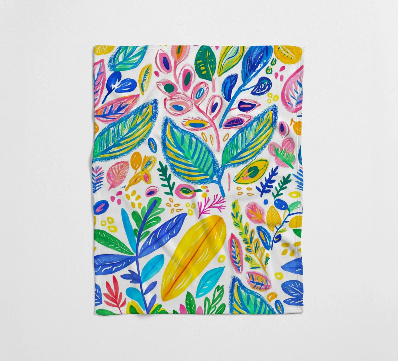 Bold Pop Doodle Botanical Summer Vibes coperta in pile da Andrea Haase Modern Home