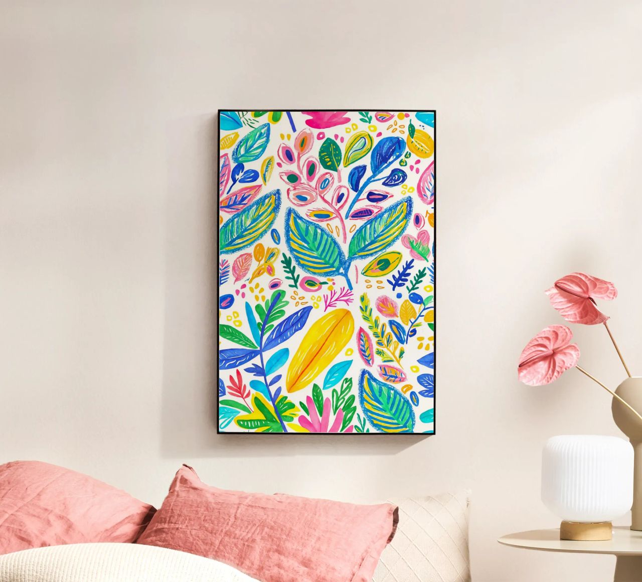 Bold Pop Doodle Botanical Summer Vibes plexiglass da Andrea Haase Modern Home