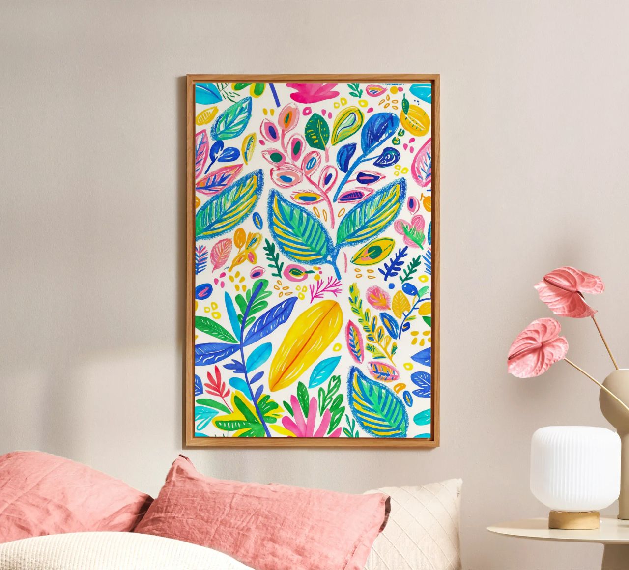 Bold Pop Doodle Botanical Summer Vibes alluminio dibond da Andrea Haase Modern Home