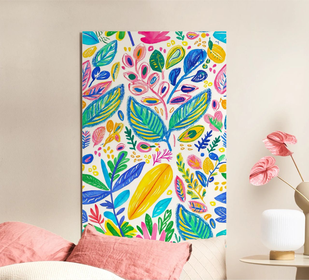 Bold Pop Doodle Botanical Summer Vibes alluminio dibond da Andrea Haase Modern Home