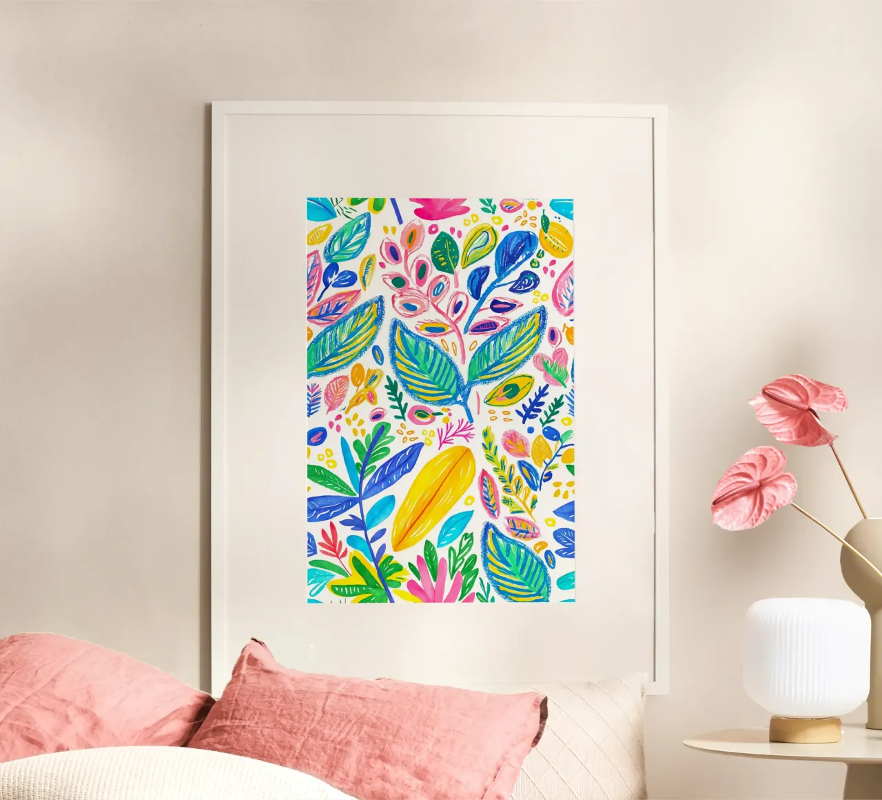 Bold Pop Doodle Botanical Summer Vibes poster da Andrea Haase Modern Home