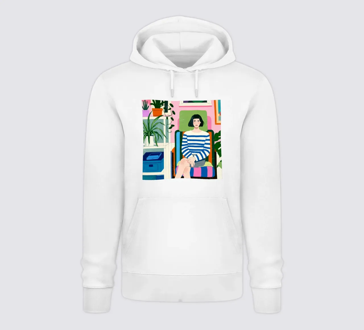 Serenità a righe felpa con cappuccio da Silent Hue