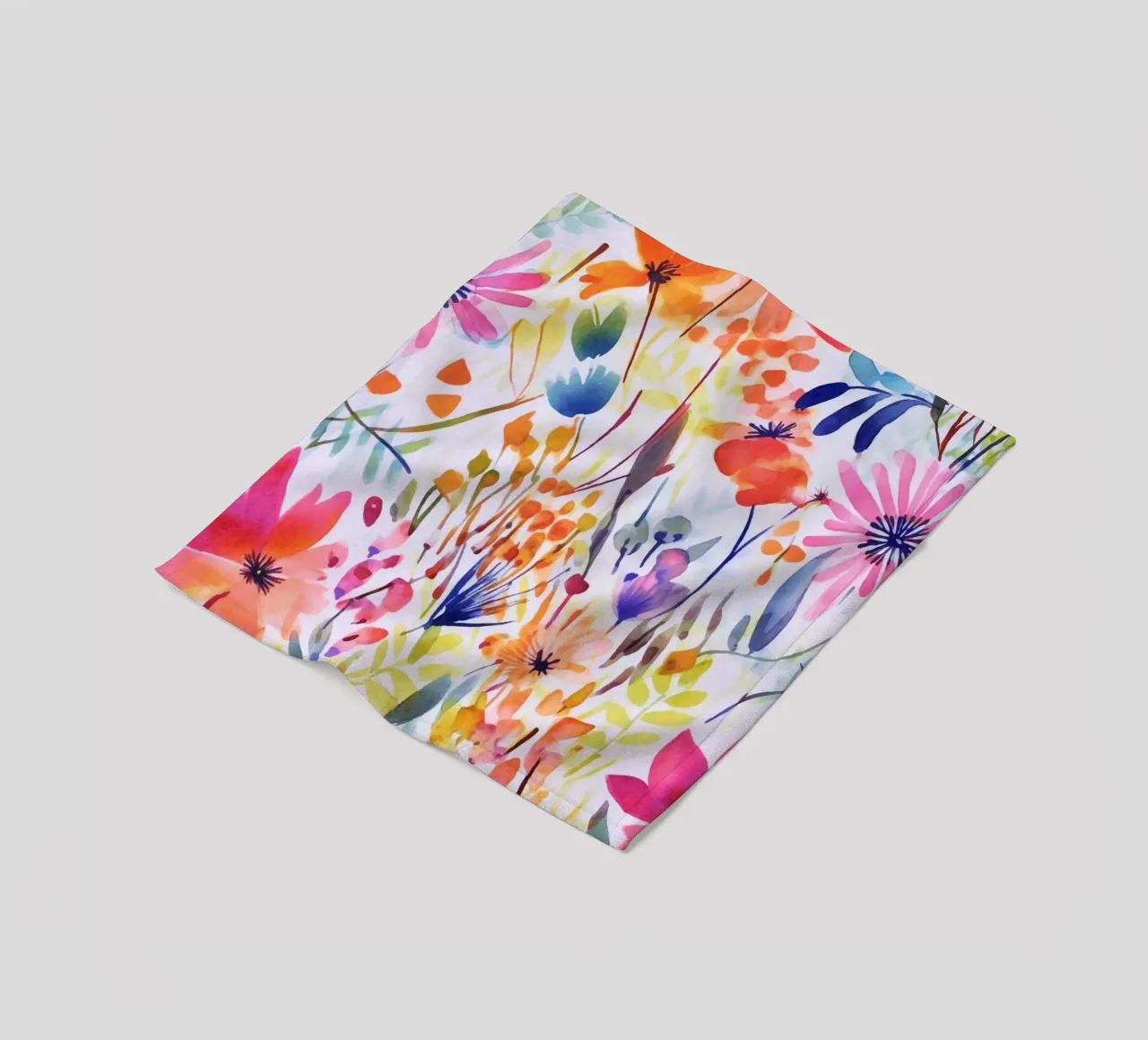 Studio di fiori acquerellati multicolore coperta in pile da Andrea Haase Modern Home