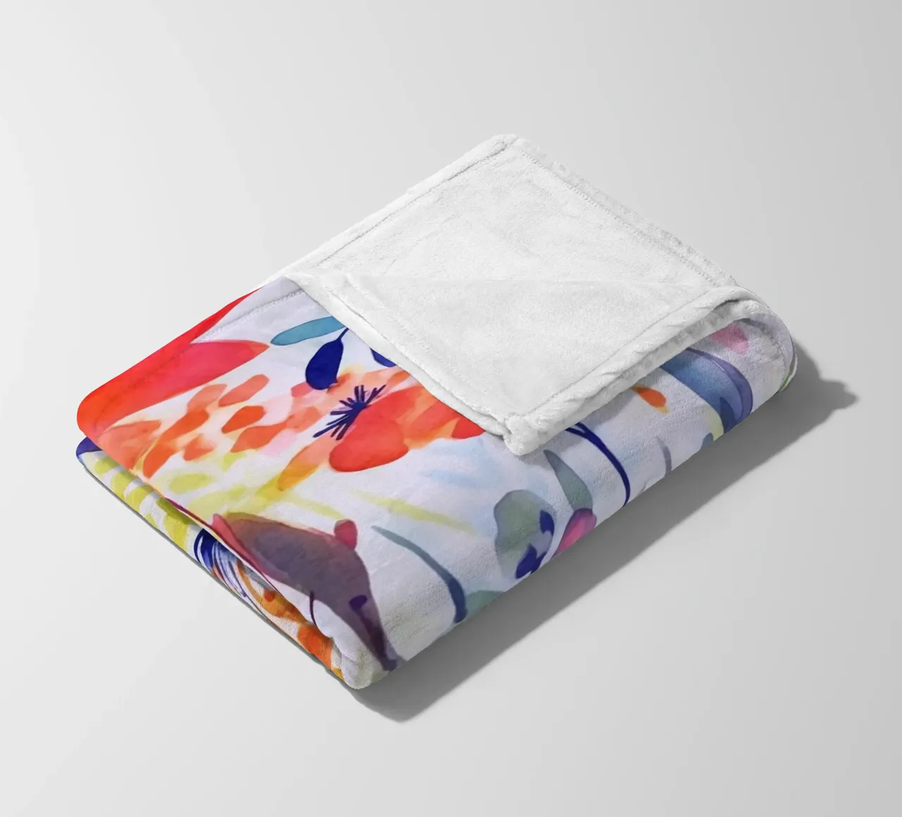 Studio di fiori acquerellati multicolore coperta in pile da Andrea Haase Modern Home