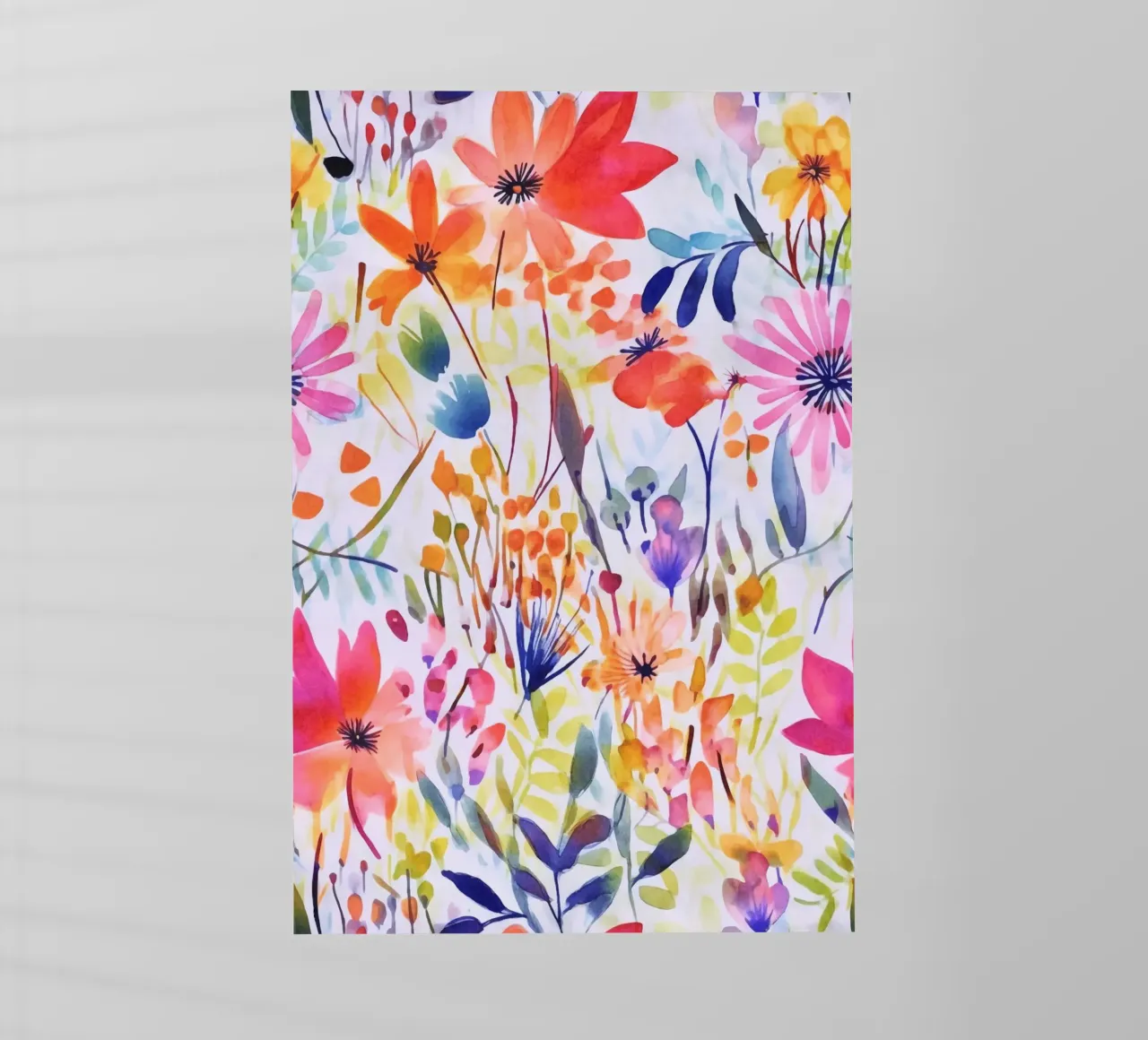 Studio di fiori acquerellati multicolore pellicola backlit da Andrea Haase Modern Home