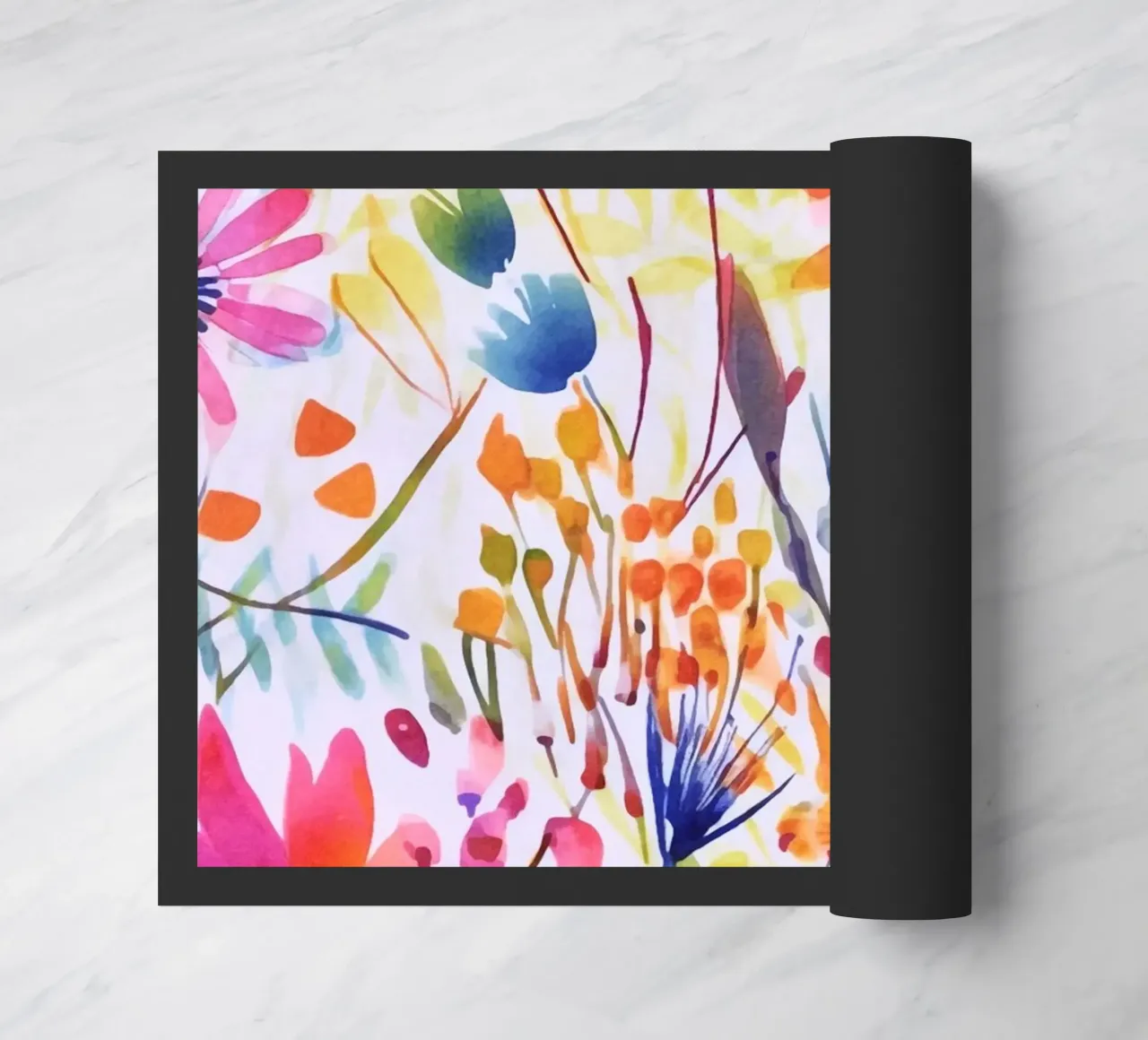 Studio di fiori acquerellati multicolore zerbino da Andrea Haase Modern Home