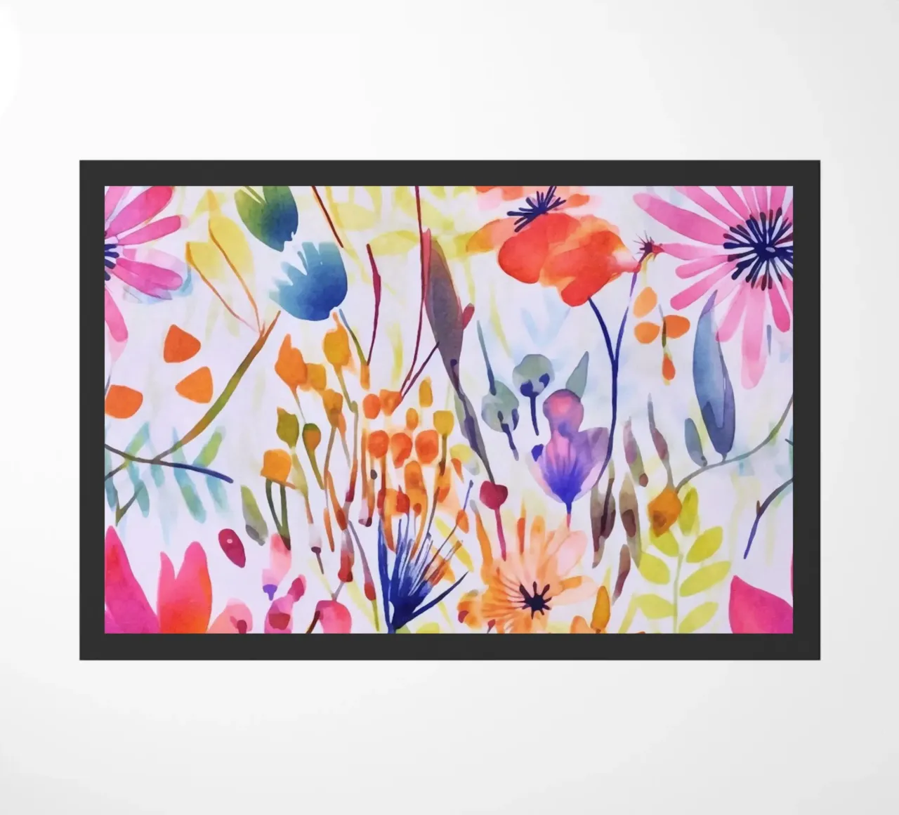 Studio di fiori acquerellati multicolore zerbino da Andrea Haase Modern Home