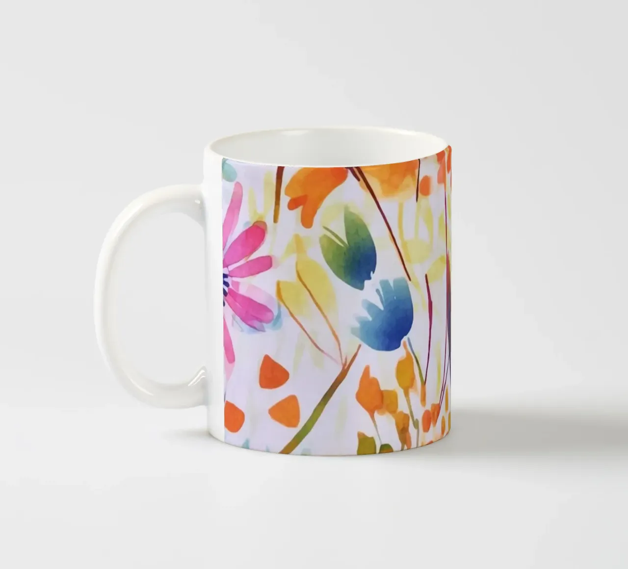 Multicolor Watercolor Flower Study ceramic mug by Andrea Haase Modern Home