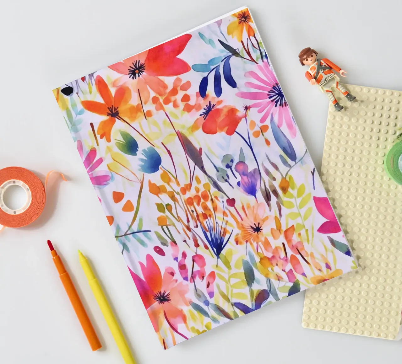 Studio di fiori acquerellati multicolore diario da Andrea Haase Modern Home