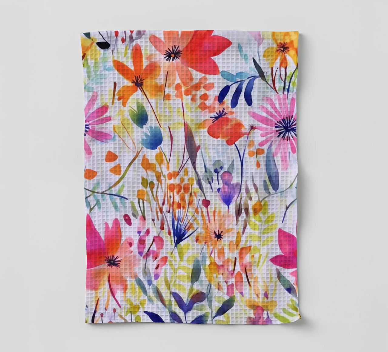 Estudio de una flor en acuarela multicolor paño de cocina de Andrea Haase Modern Home