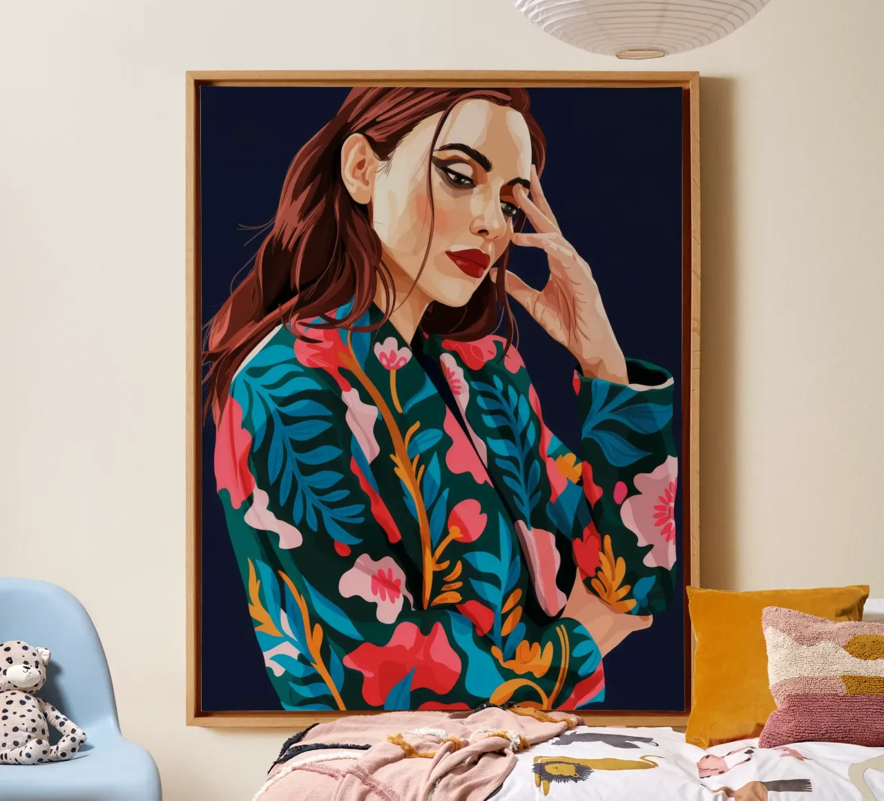Bloemrijke overdenking canvas met Baklijst van Silent Hue
