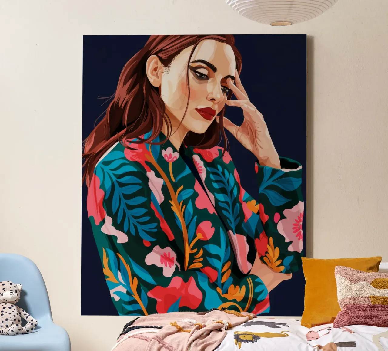 Bloemrijke overdenking canvas met Baklijst van Silent Hue