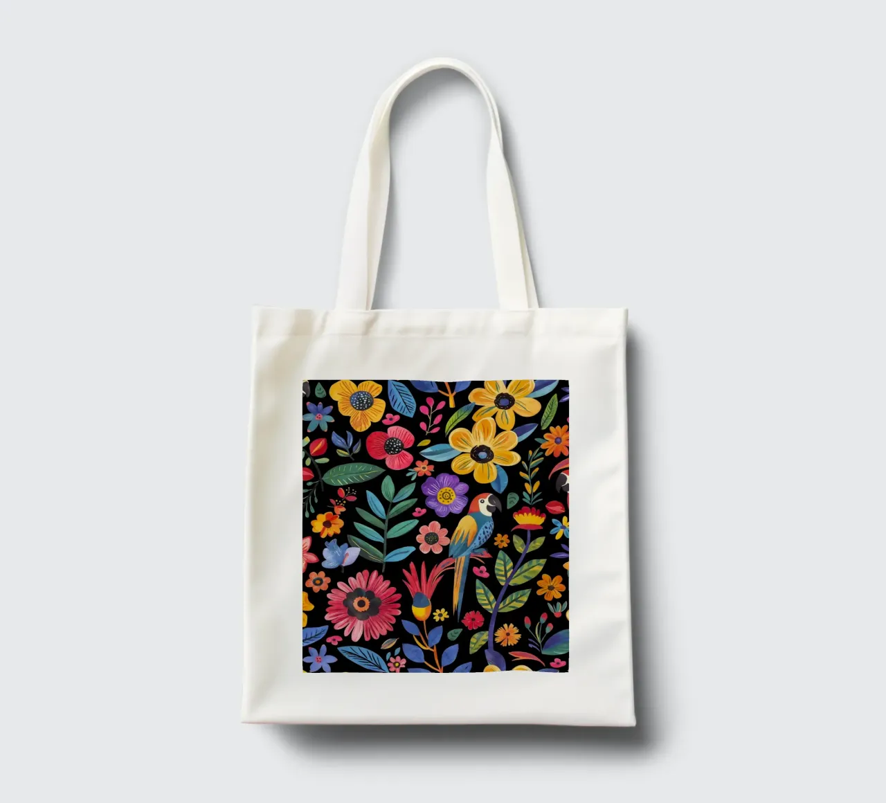 Paradiso tropicale Giungla in fiore nero borsa in juta da Andrea Haase Modern Home