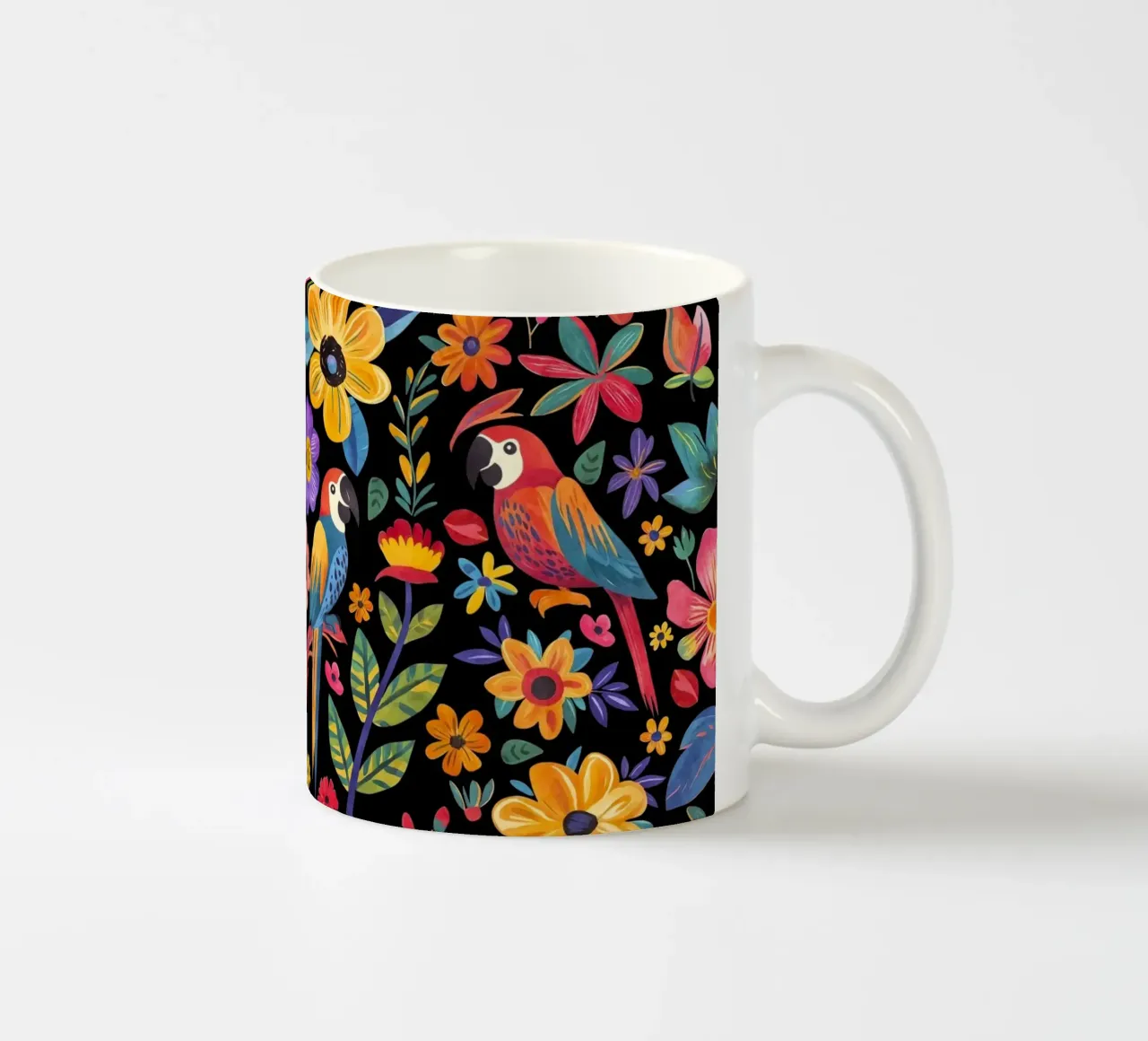 Paradiso tropicale Giungla in fiore nero tazza in ceramica da Andrea Haase Modern Home