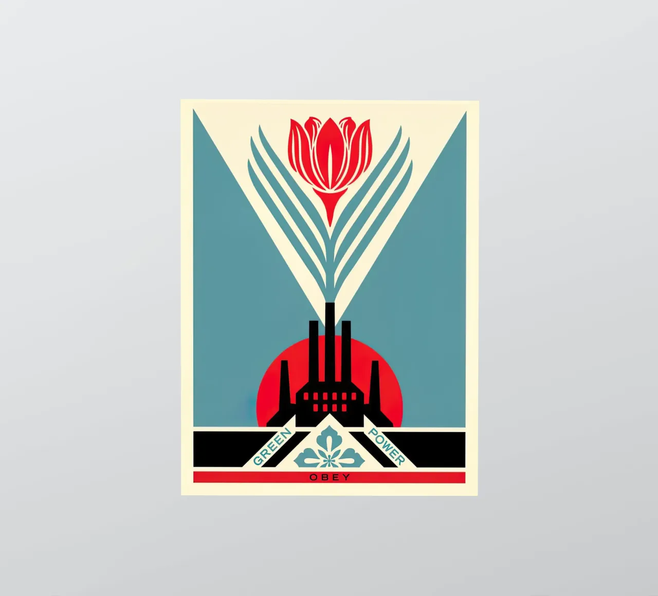 Grüne Macht - Shepard fairey Sticker von American Poster