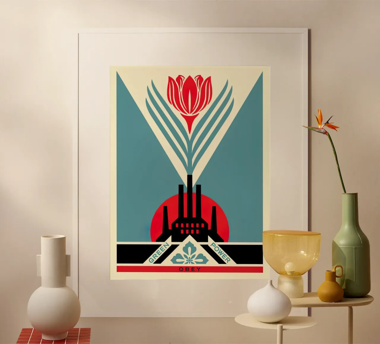 Energia verde - Shepard Fairey poster con telaio in plastica da American Poster