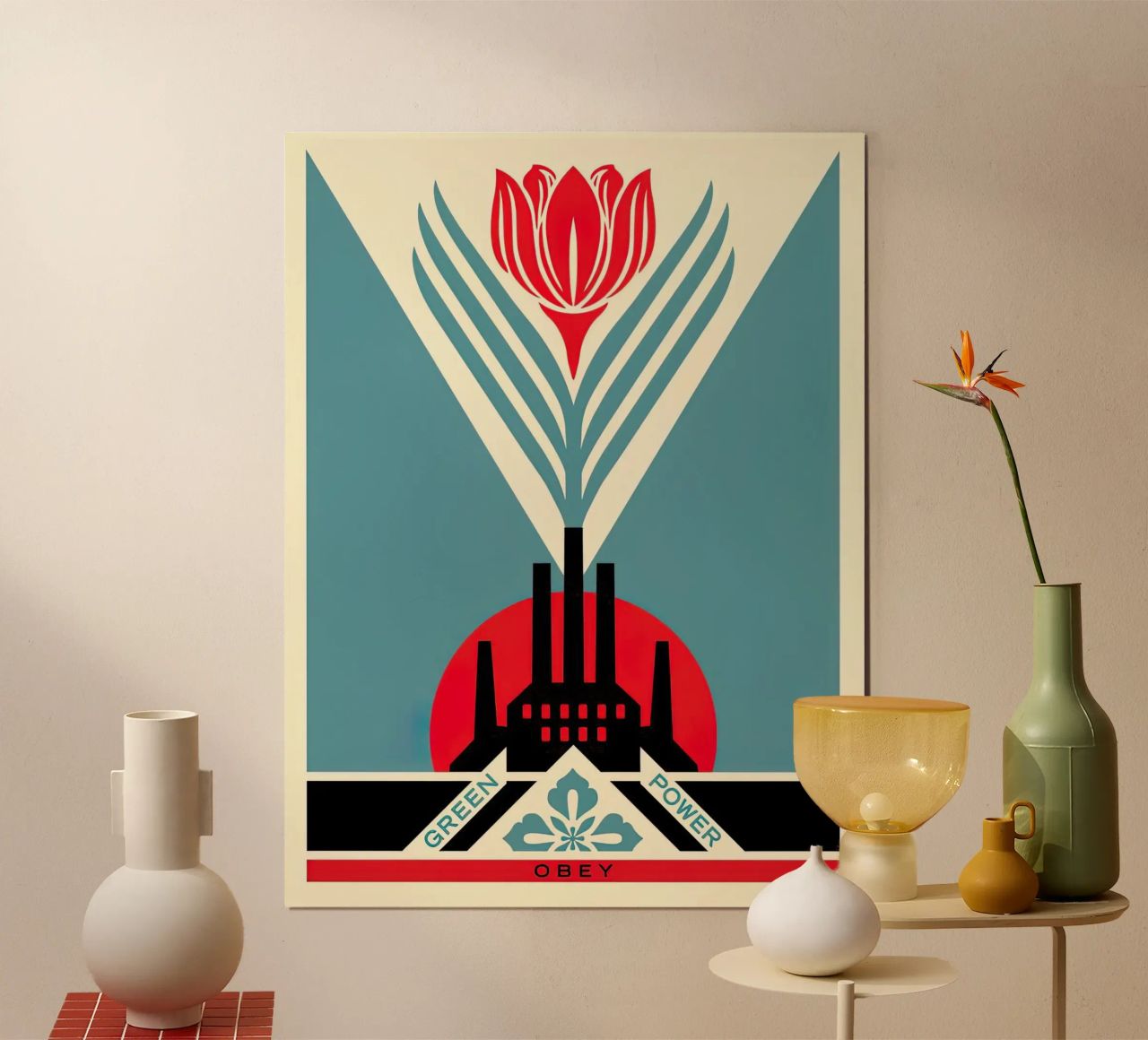 Grüne Macht - Shepard fairey Poster von American Poster