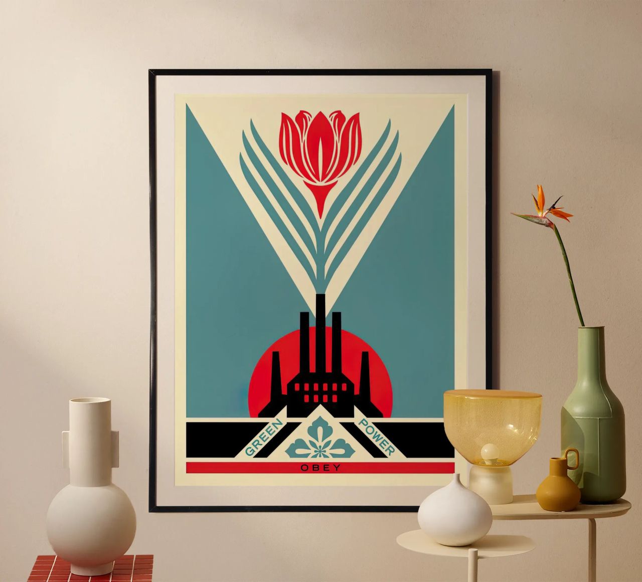 Grüne Macht - Shepard fairey Poster von American Poster