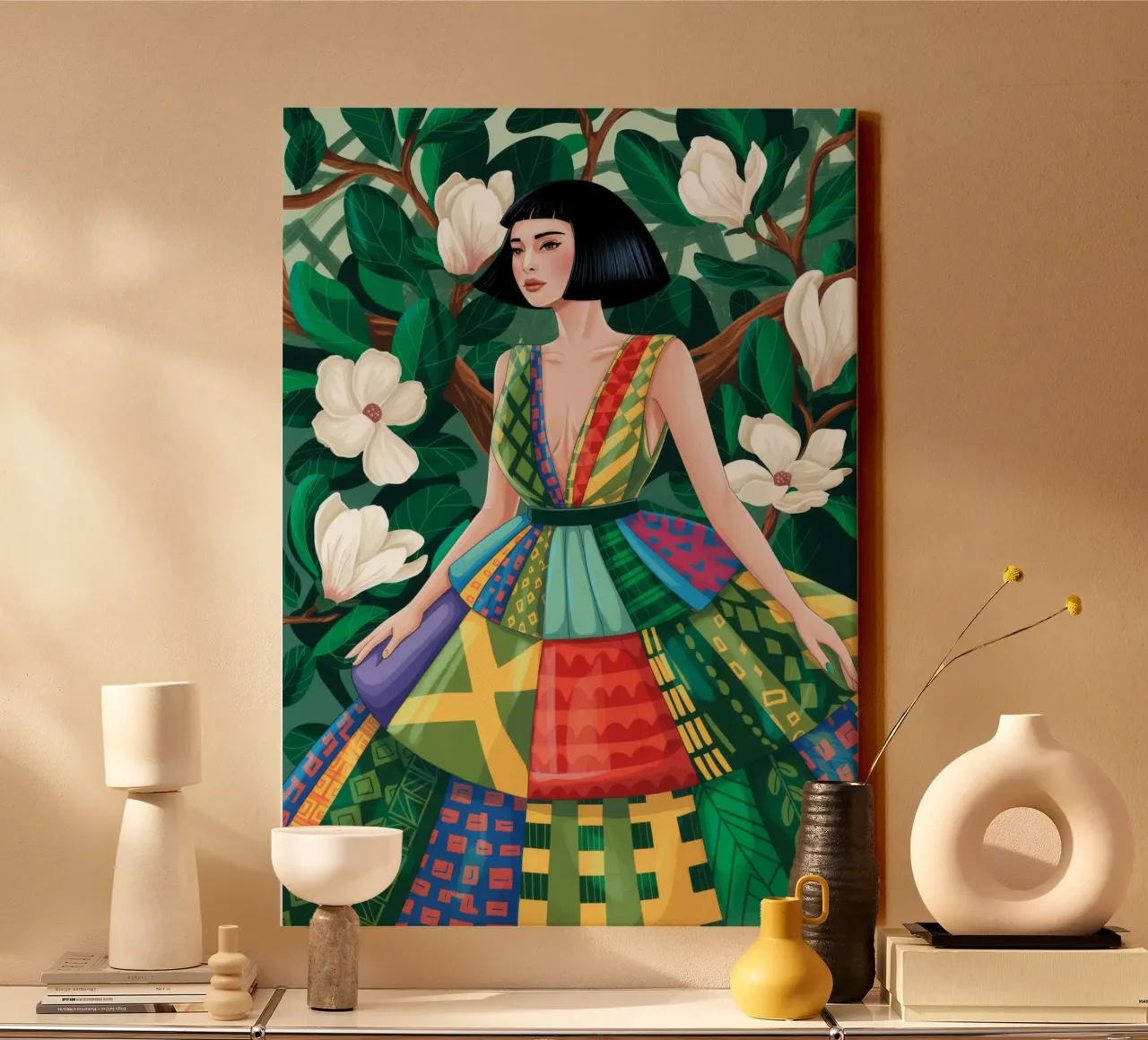 Lemon Grove Charme Leinwand mit Schattenfugenrahmen von Silent Hue