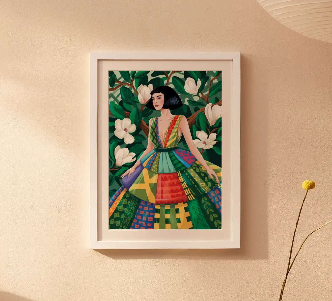 Lemon Grove Charme Poster mit Kunststoffrahmen von Silent Hue