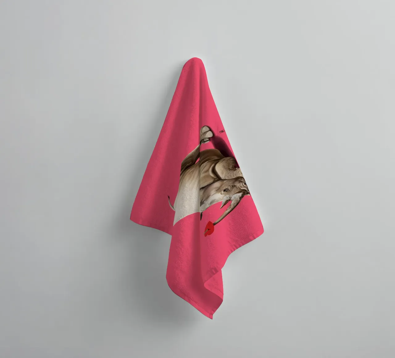 Horny (Colour) towel by Rob Art | Illustration