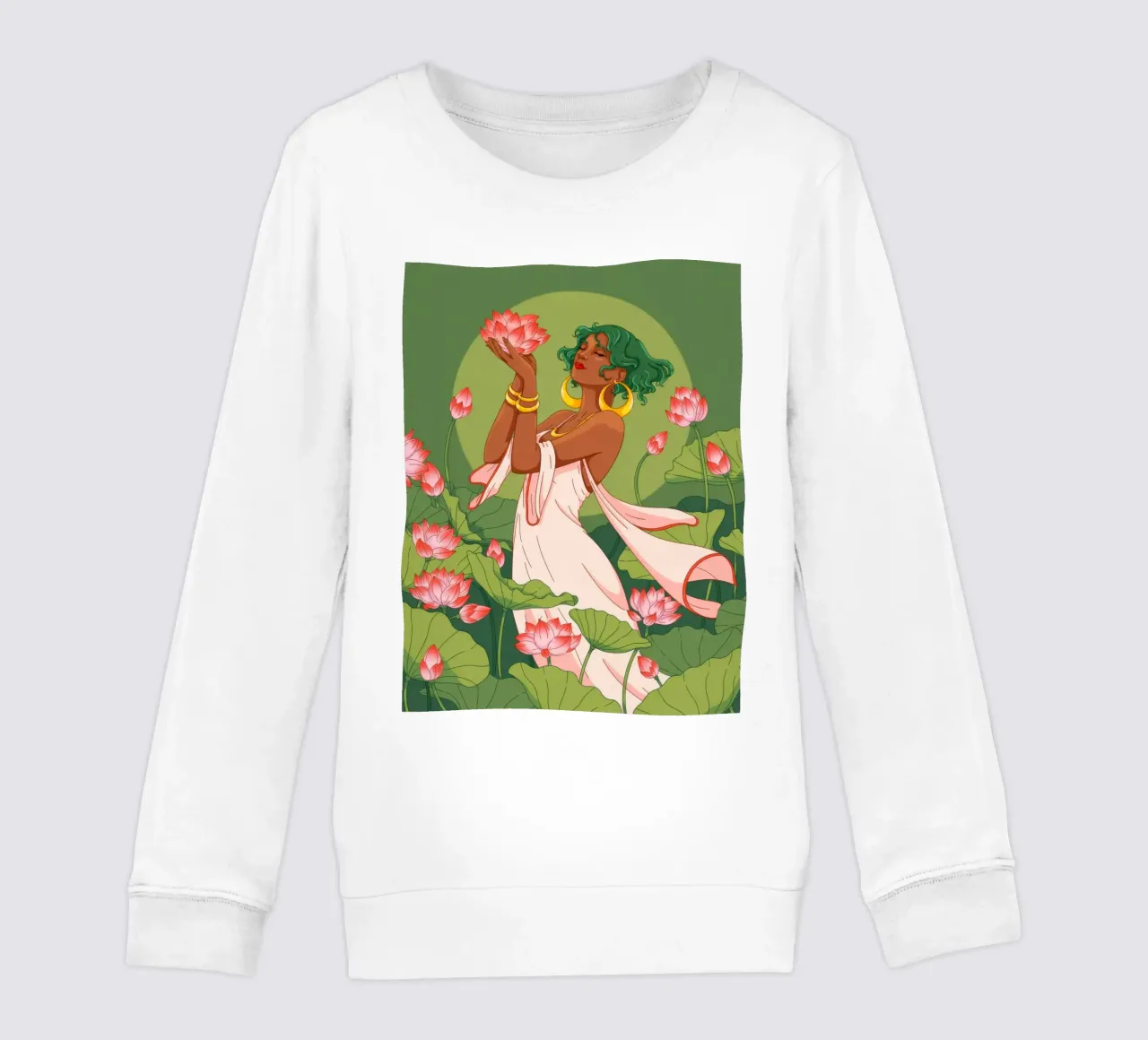 Graceful Garden Bliss kids sweatshirt by Silent Hue