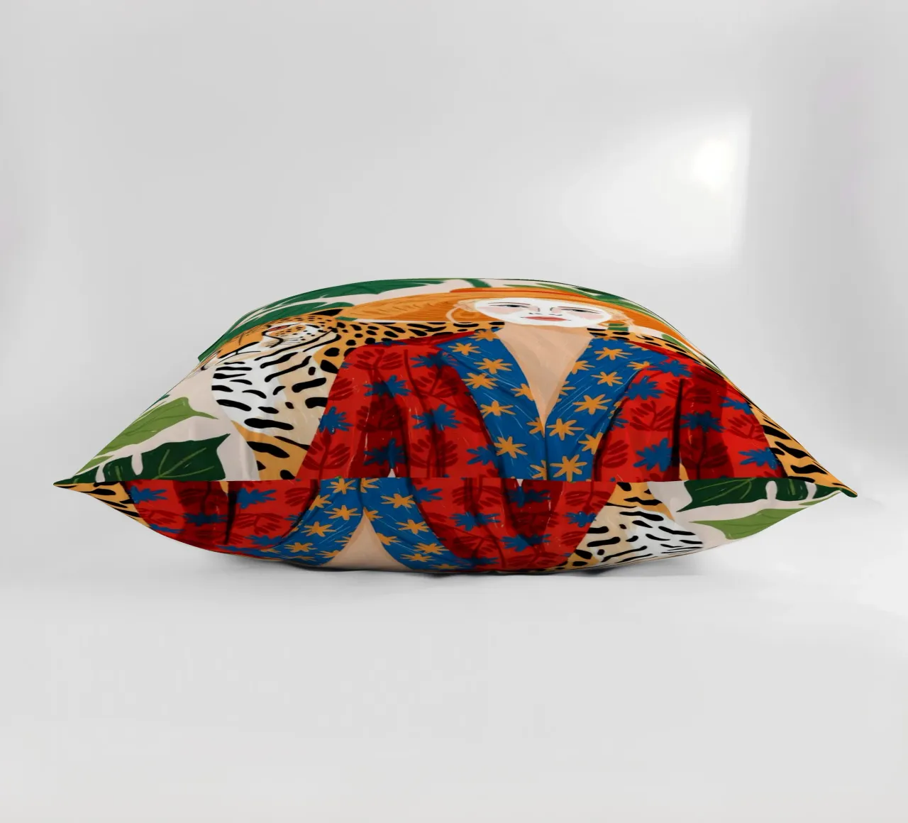 Exotic Jungle Majesty decorative cushion by Silent Hue