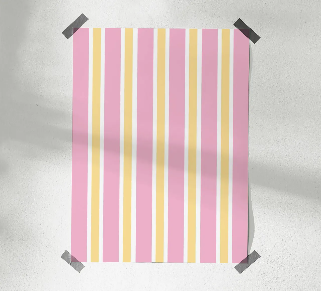 Strisce rosa e gialle poster da janamossmann