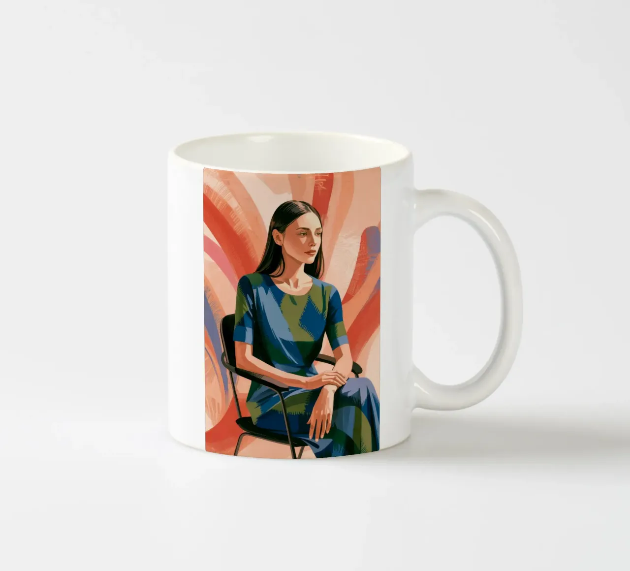 Kontemplative abstrakte Ruhe Keramik Tasse von Silent Hue