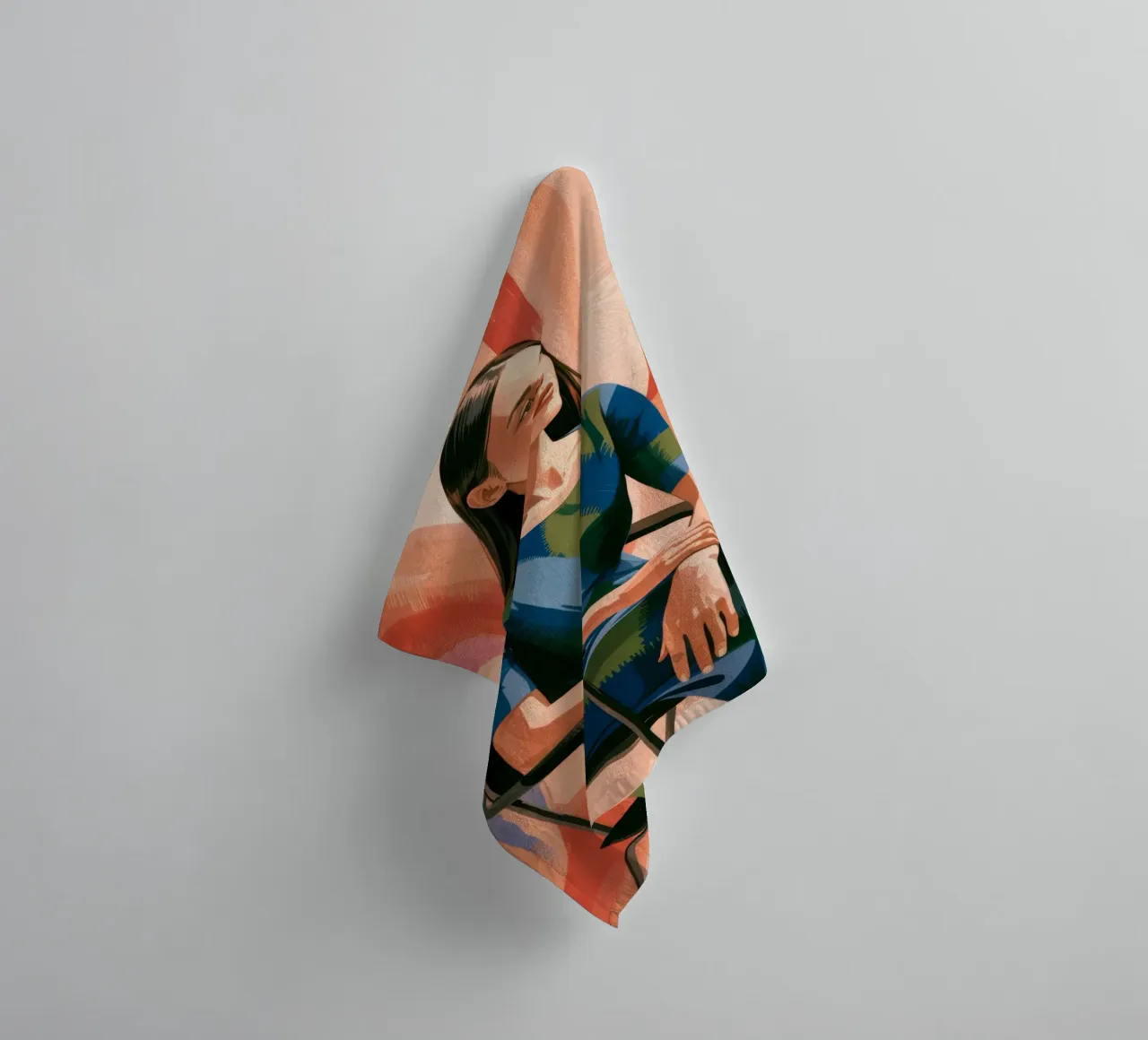 Contemplative Abstract Calm towel by Silent Hue