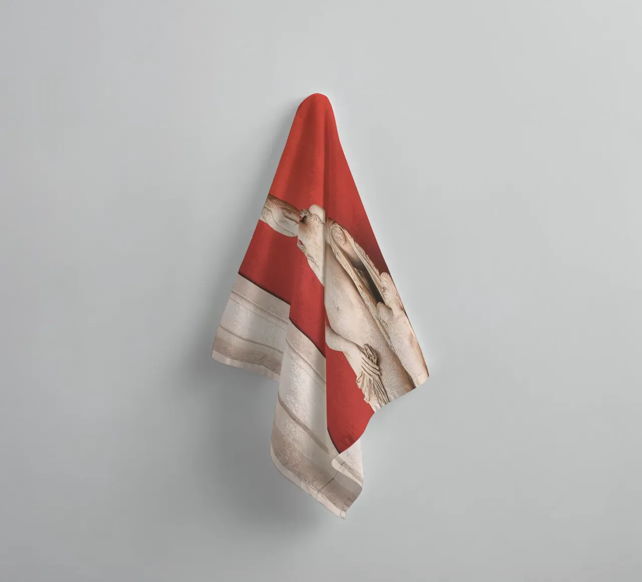 Rome, Italy I Minimalist antique statue on a red wall towel by Julie Travel Photography