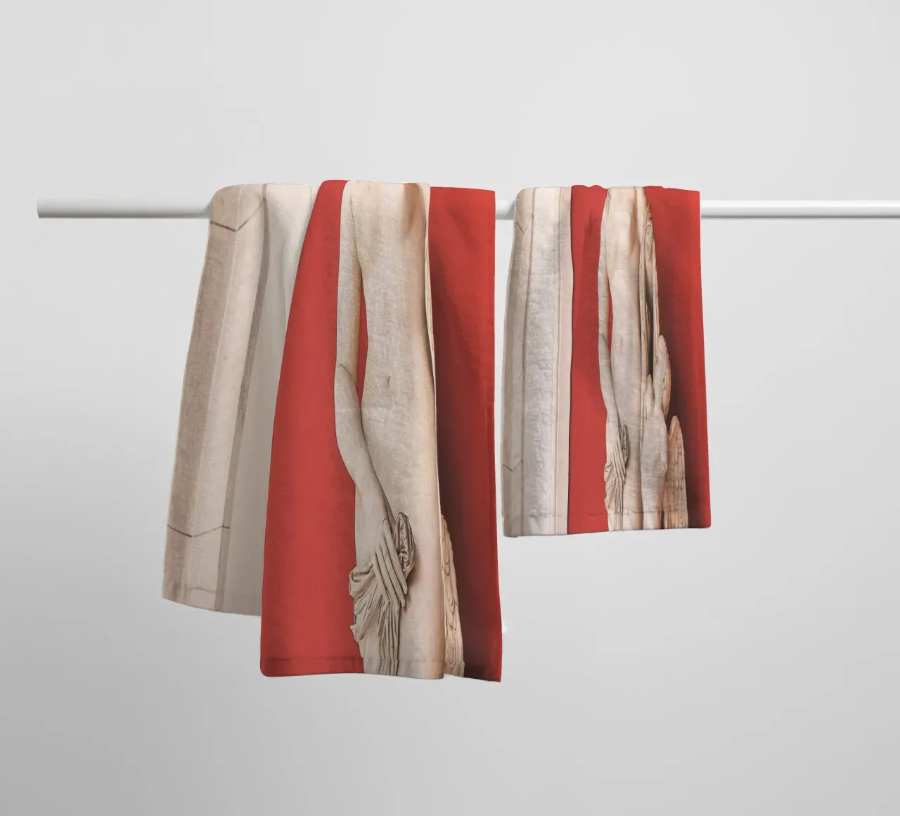 Rome, Italy I Minimalist antique statue on a red wall towel by Julie Travel Photography