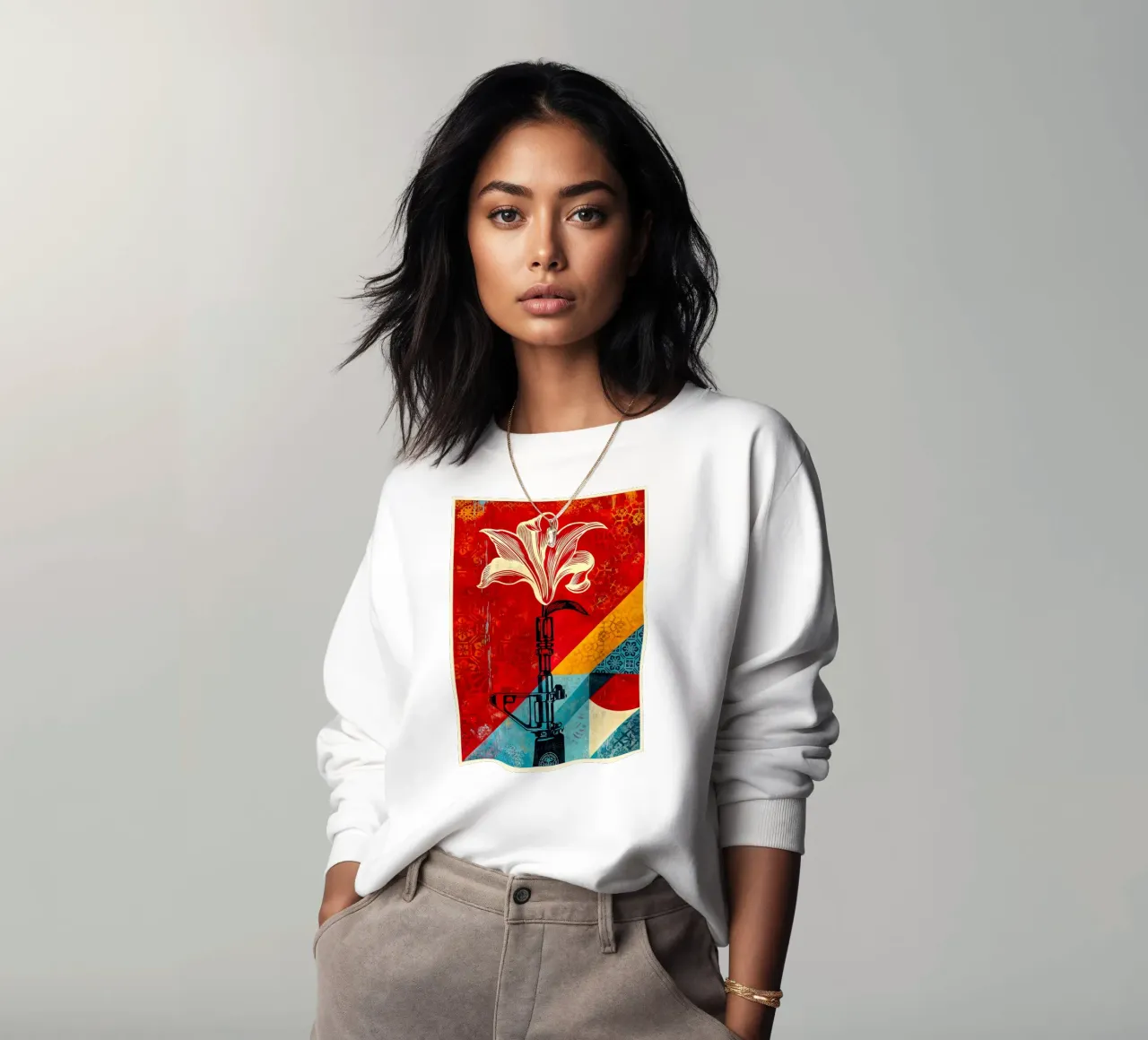 Shepard Fairey Lily 2021 felpa da American Poster
